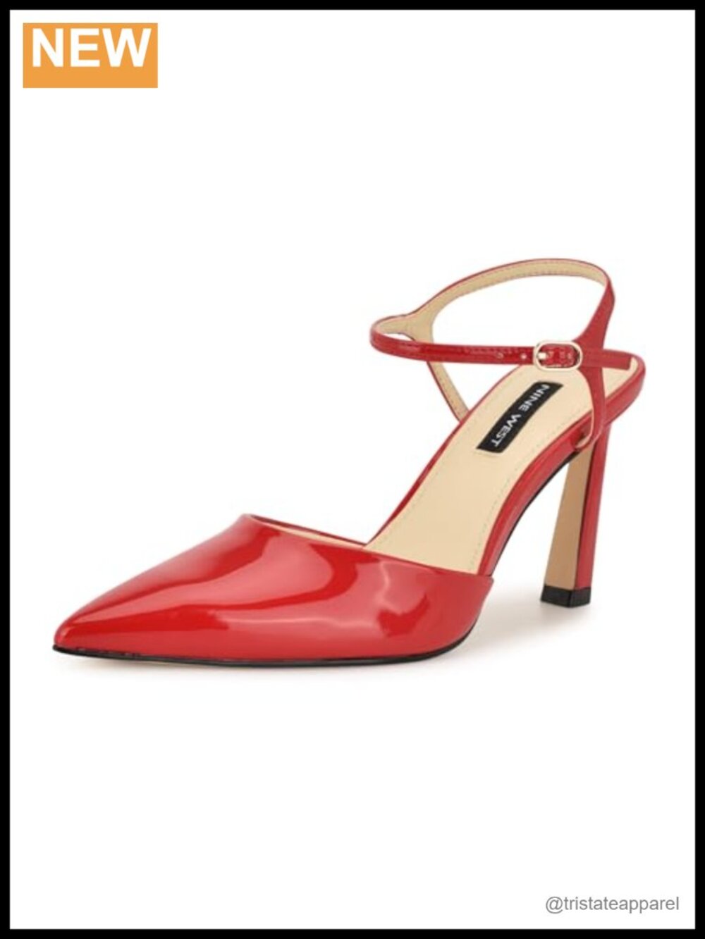 Nine West Dres Faux Patent Leather Pointy Toe Stiletto Pump